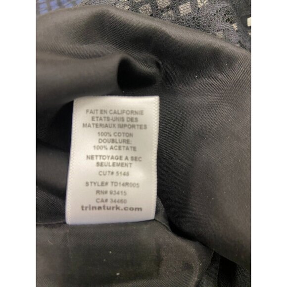 Trina Turk Black White & Multicolored Geometric Pattern Strapless Dress Sz 4 - Picture 4 of 7